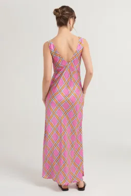 Steele Eadie Dress Pink Check AU12 for rent on The Volte - image 2