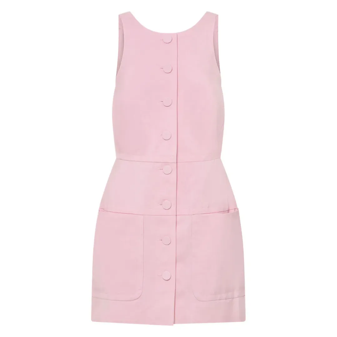 Oroton Detailed Shift Dress Rose Pink Size AU 8 for rent on The Volte - main image