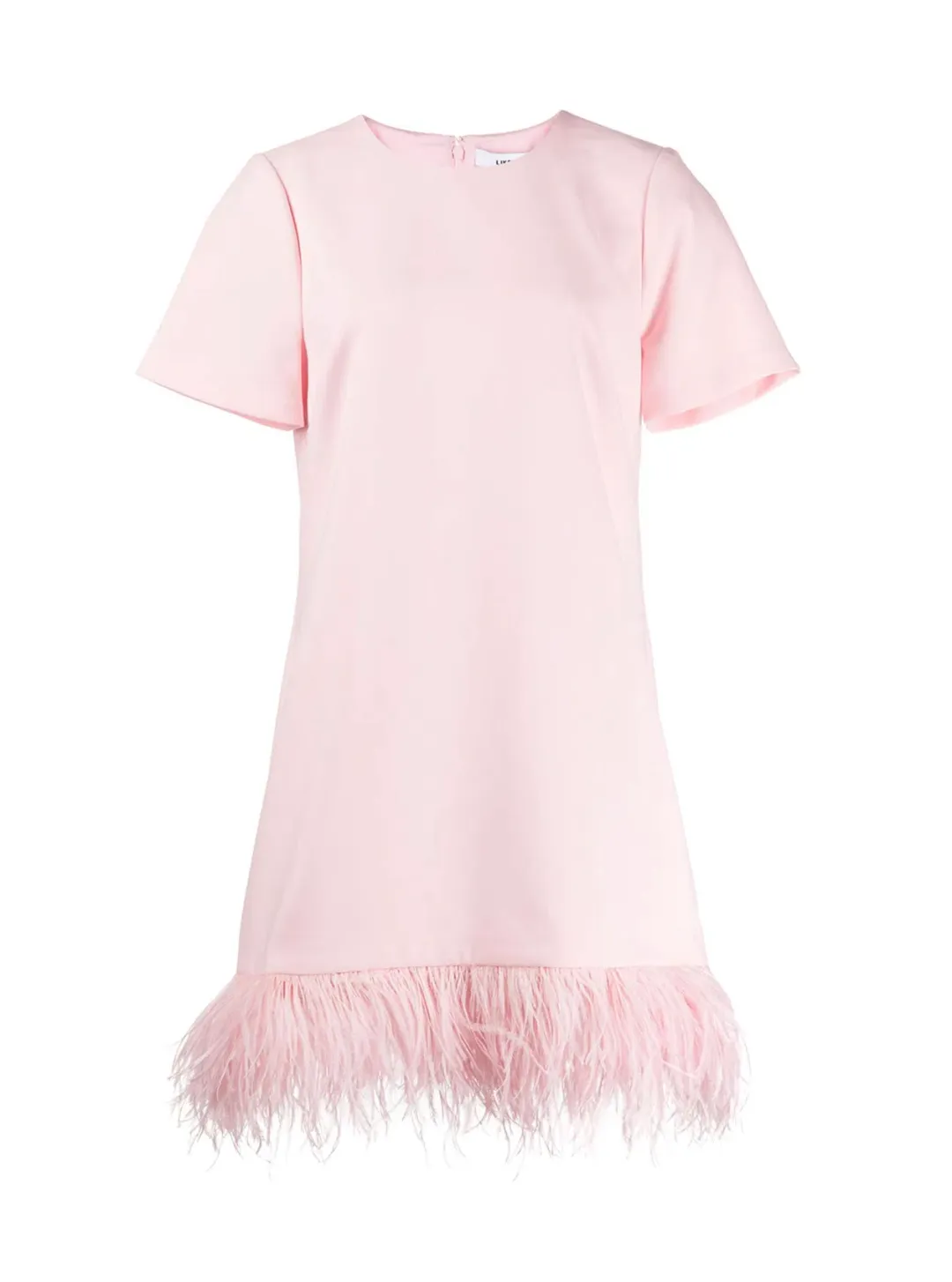 Likely Marullo Feather-Trim Dress Rose Pink Size AU 8 for rent on The Volte - main image