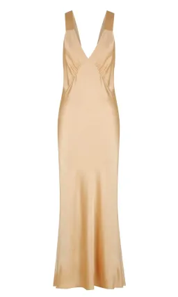 Shona Joy Felicity Plunge Dress Gold Size AU 8 for rent on The Volte - image 3