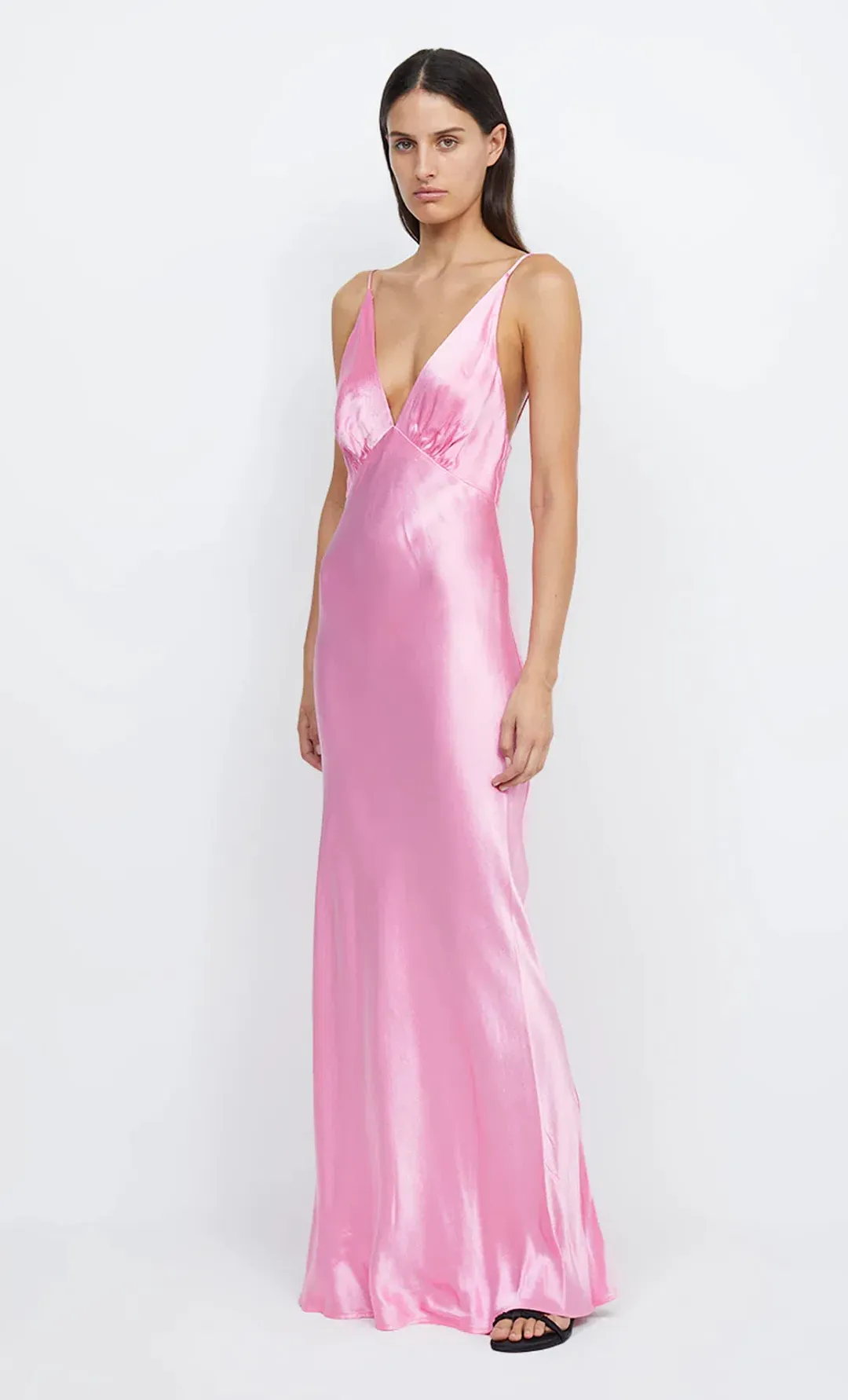 Bec & Bridge Lorelai V Maxi Dress Candy Pink Size AU 8   for rent on The Volte - main image