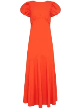 Sir the Label Anja Panelled Midi Dress Mandarin Red Size 10 for rent on The Volte - image 5
