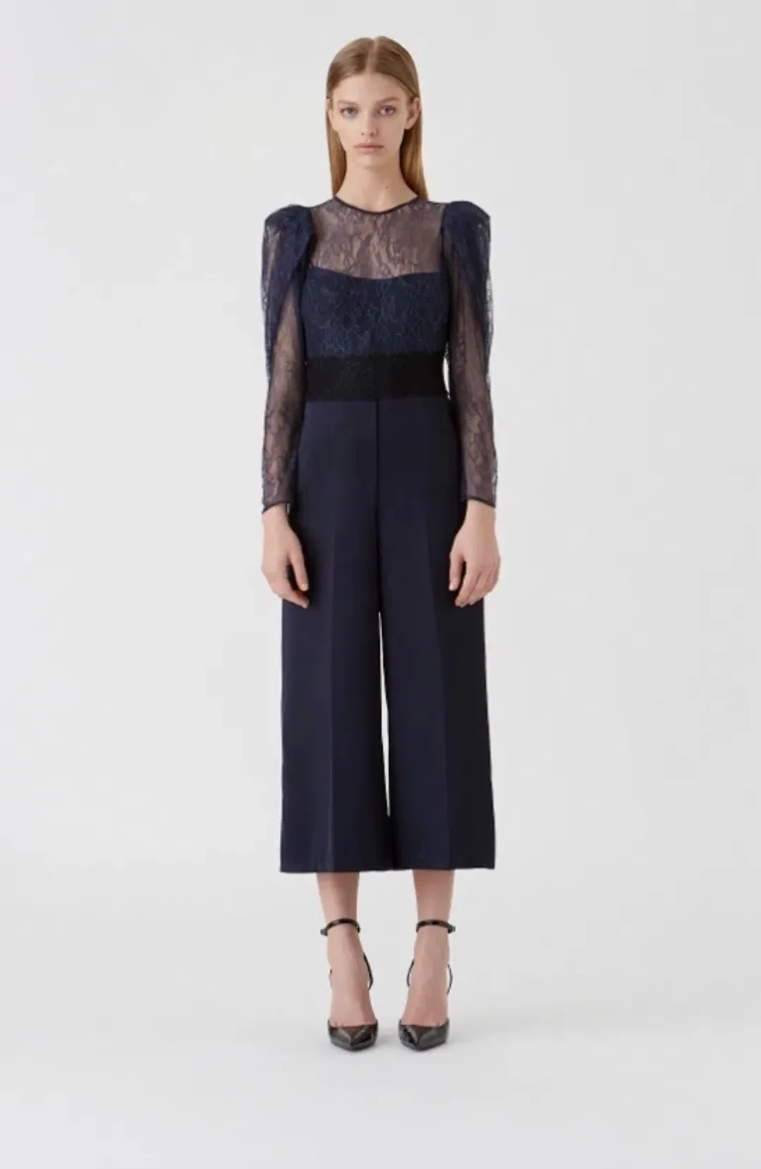 Camilla & Marc Harper Jumpsuit Navy Size 10 for rent on The Volte - main image