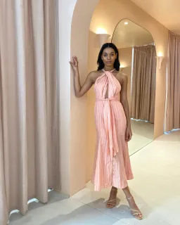 Significant Other Luna Maxi Dress Peach Size 12 for rent on The Volte - image 1