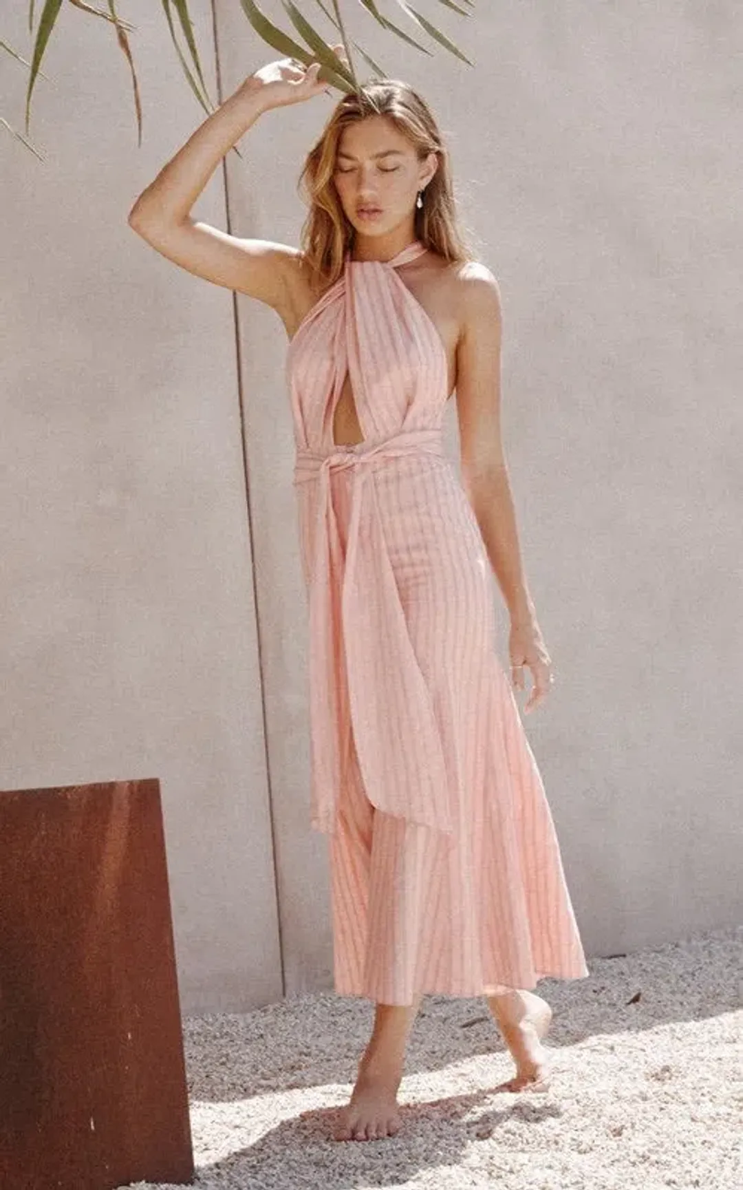Significant Other Luna Maxi Dress Peach Size 12 for rent on The Volte - main image
