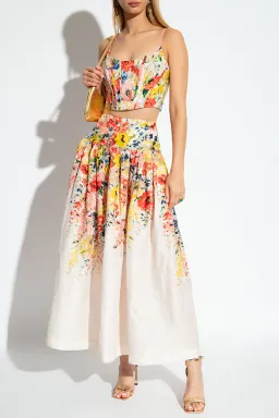 Zimmermann Alight Corset Top Multi Floral Size 0/ AU 8 for rent on The Volte - image 1