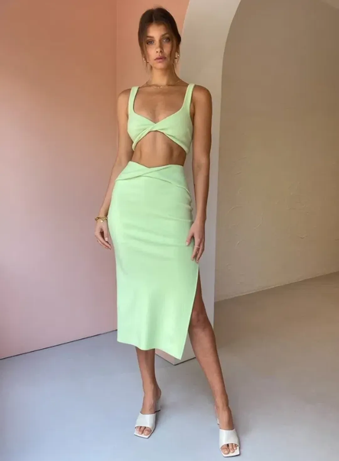 Bec & Bridge Clover Set in Green Apple Size 8 for rent on The Volte - main image