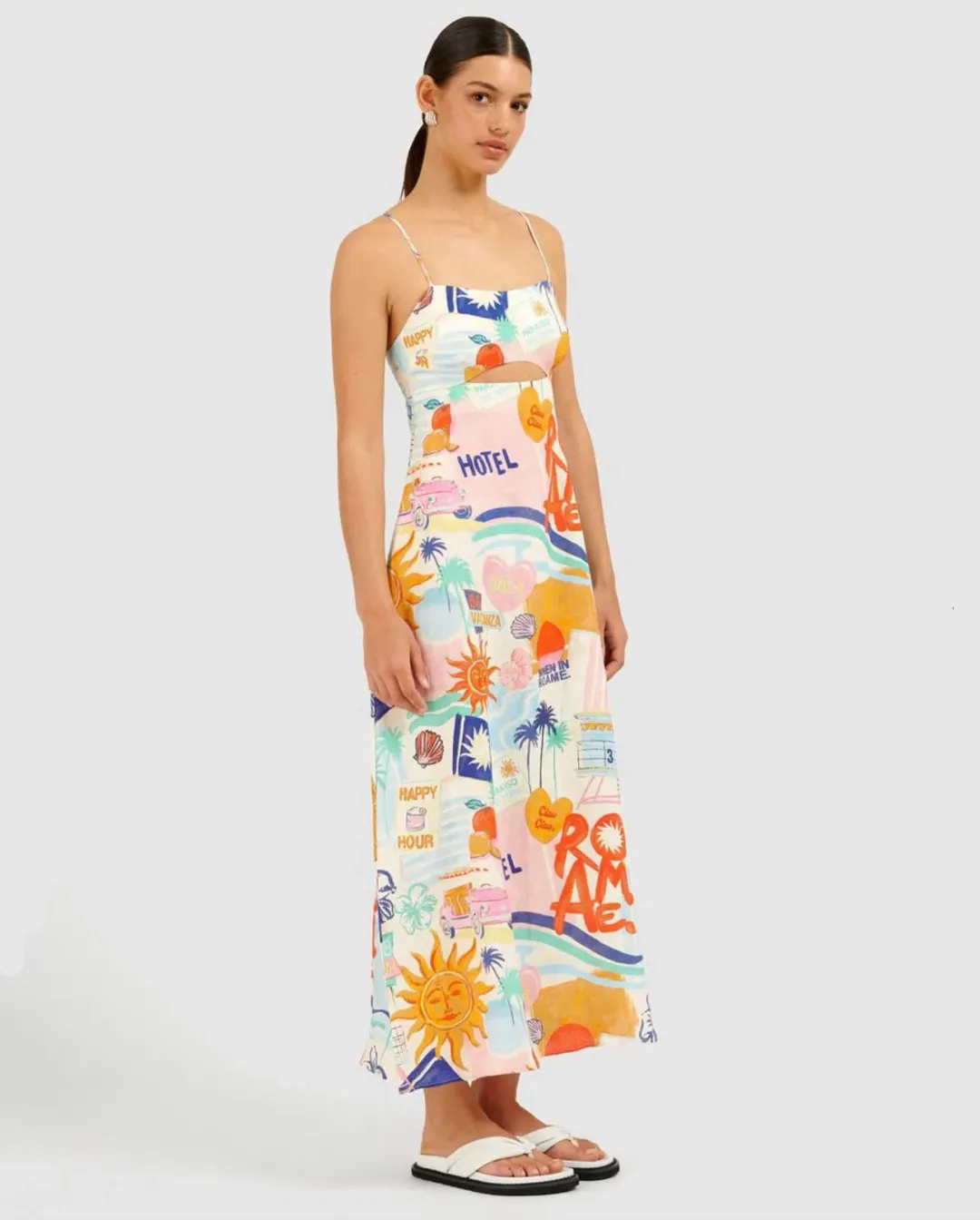 Roame Isla Dress Multi Size 1 / AU 8 for rent on The Volte - main image