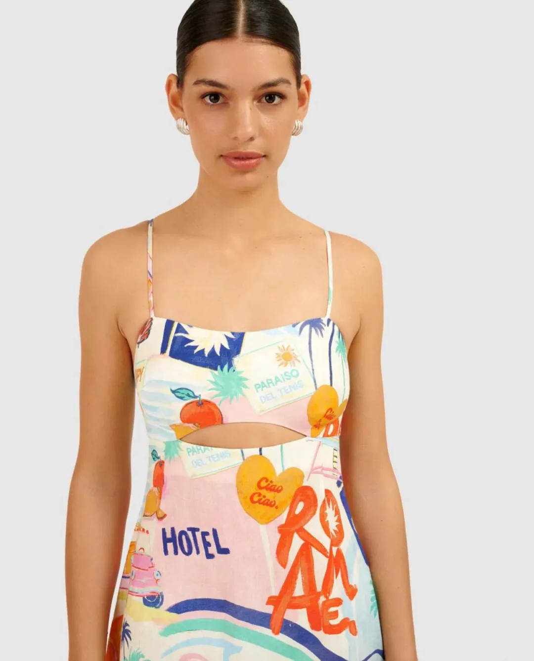 Roame Isla Dress Multi Size 1 / AU 8 for rent on The Volte - main image