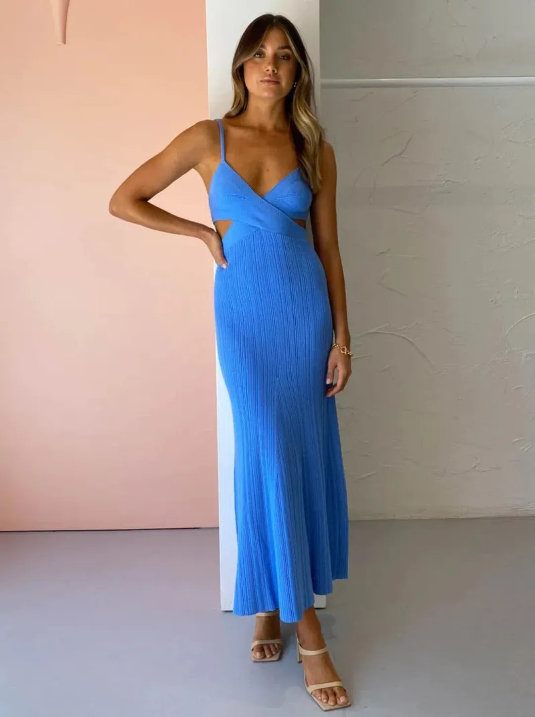 Anna Quan Sabrina Dress in Iris Blue Size 10 for rent on The Volte - main image