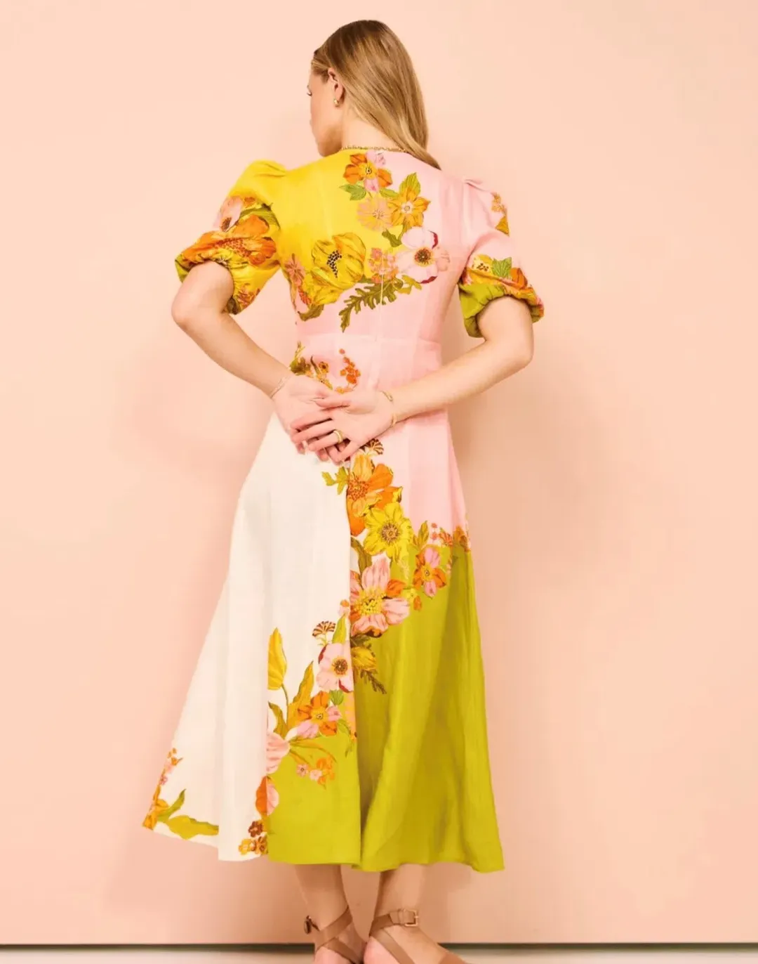 Alemais Silas Midi Dress in Multi Floral Size 12 for rent on The Volte - main image