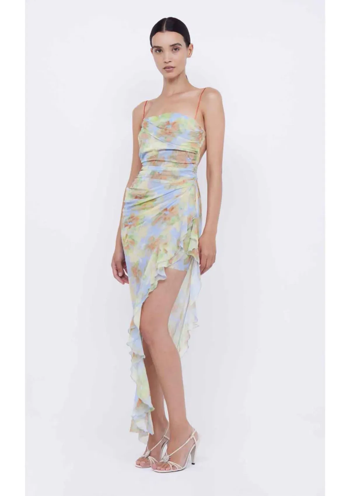 Bec & Bridge Zephy Asym Dress in Blue Blossom Size 12 for rent on The Volte - main image