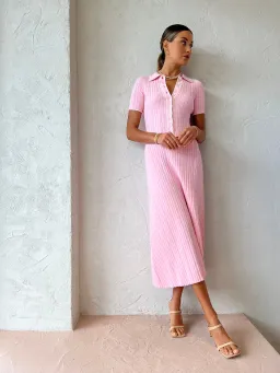 Anna Quan Penelope Midi Dress Marshmallow Pink Size 10 for rent on The Volte - image 3