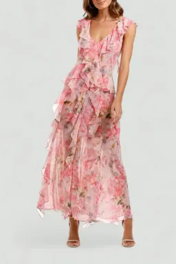 Misa LA Claudita Dress in Pink Size 12 for rent on The Volte - image 1