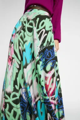 Sass and Bide Graffiti Speaks Maxi Skirt Multi Size 8 for rent on The Volte - image 5