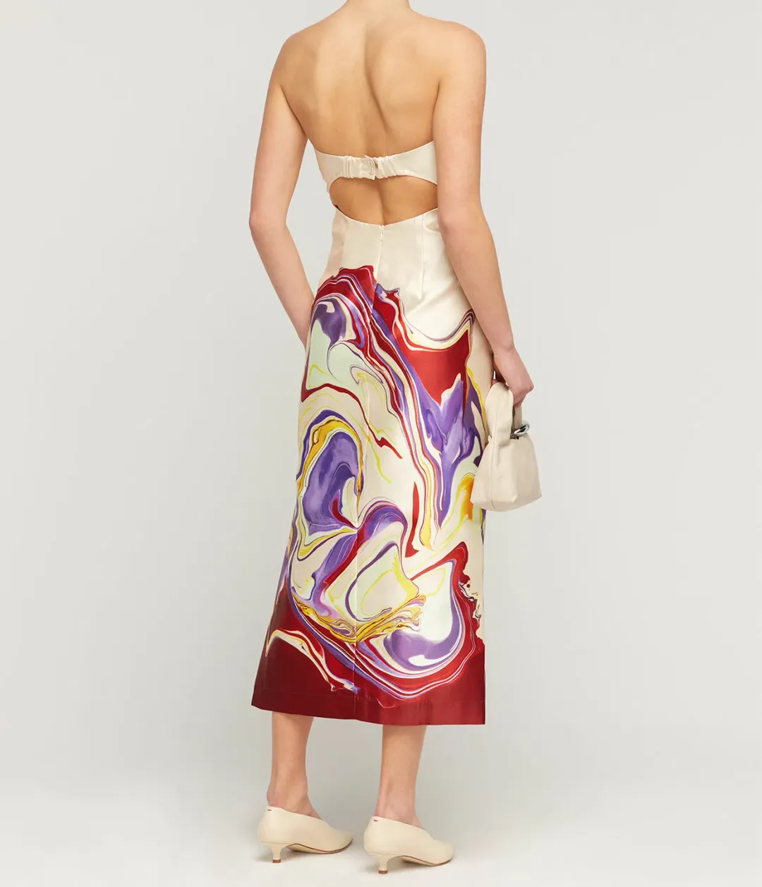 Alemais Luca Corset Midi Dress Multi Colour Size 12 for rent on The Volte - main image