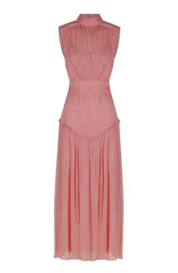 Shona Joy Lauren High Neck Midi Dress Blush Size 6 for rent on The Volte - image 7