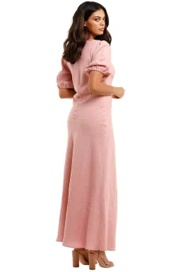 Jillian Boustred Linen Dress Pink Size 16 for rent on The Volte - image 3