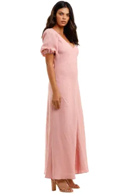 Jillian Boustred Linen Dress Pink Size 16 for rent on The Volte - image 2