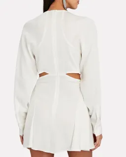 Christopher Esber Ruched Floating Sleeve Mini Dress White Size 12 for rent on The Volte - image 2