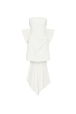Rebecca Vallance Madeline Strapless Mini White Size 8 for rent on The Volte - image 2
