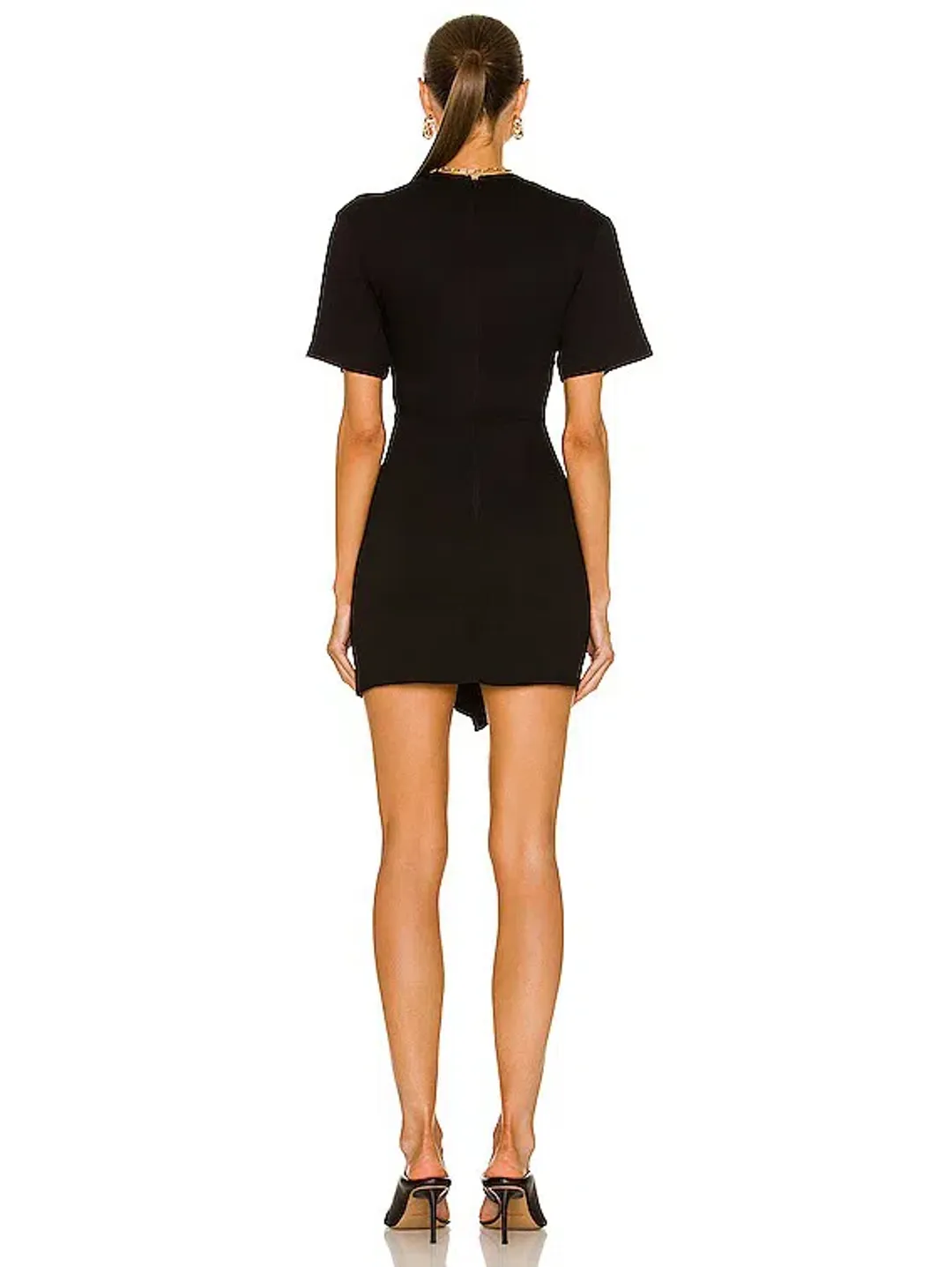 Christopher Esber Ruched Multi Tie Mini Dress Black Size 6 for rent on The Volte - main image