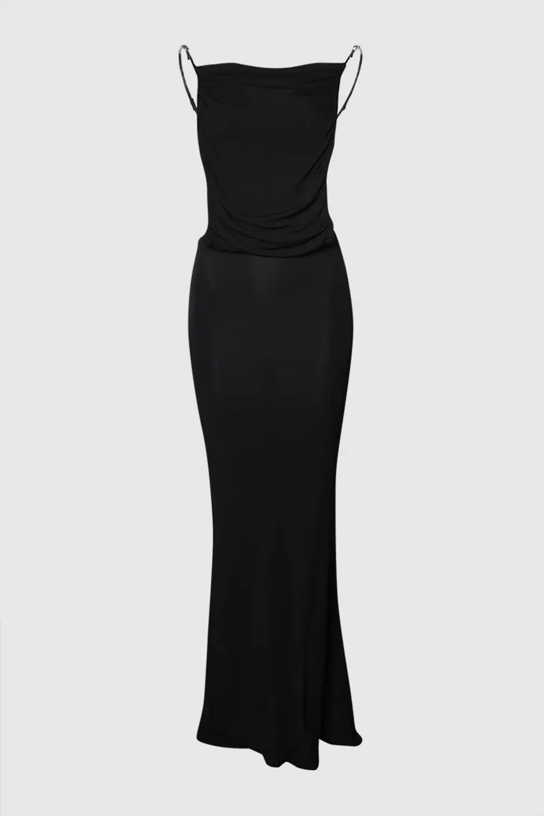 Christopher Esber Sculptured Strapped Ruched Dress Black Size 14 for rent on The Volte - main image