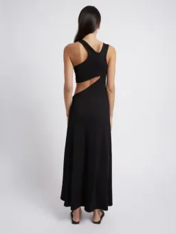 Christopher Esber Underbust Quartz Split Ruched Tank Dress Black Size 12 for rent on The Volte - image 3