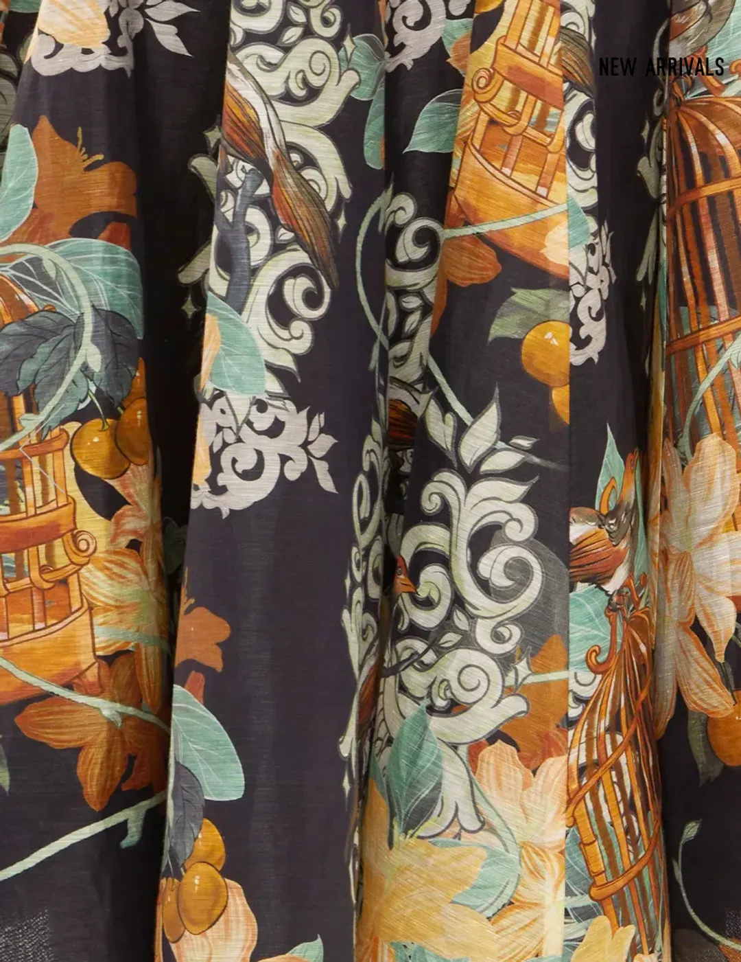 Leo Lin Bridget Halterneck Top and Myla Midi Skirt Azalea Print in Twilight Size 8 for rent on The Volte - main image