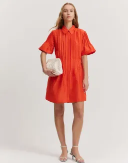 COUNTRY ROAD Pintuck Mini Dress sangria size 4 for rent on The Volte - image 1