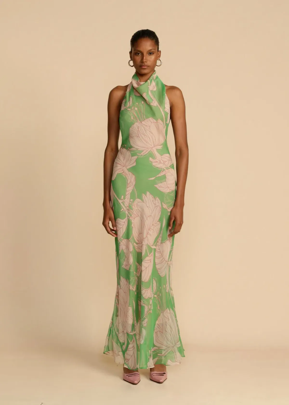Arcina Ori Josefine Dress Green Floral Size 8 for rent on The Volte - main image
