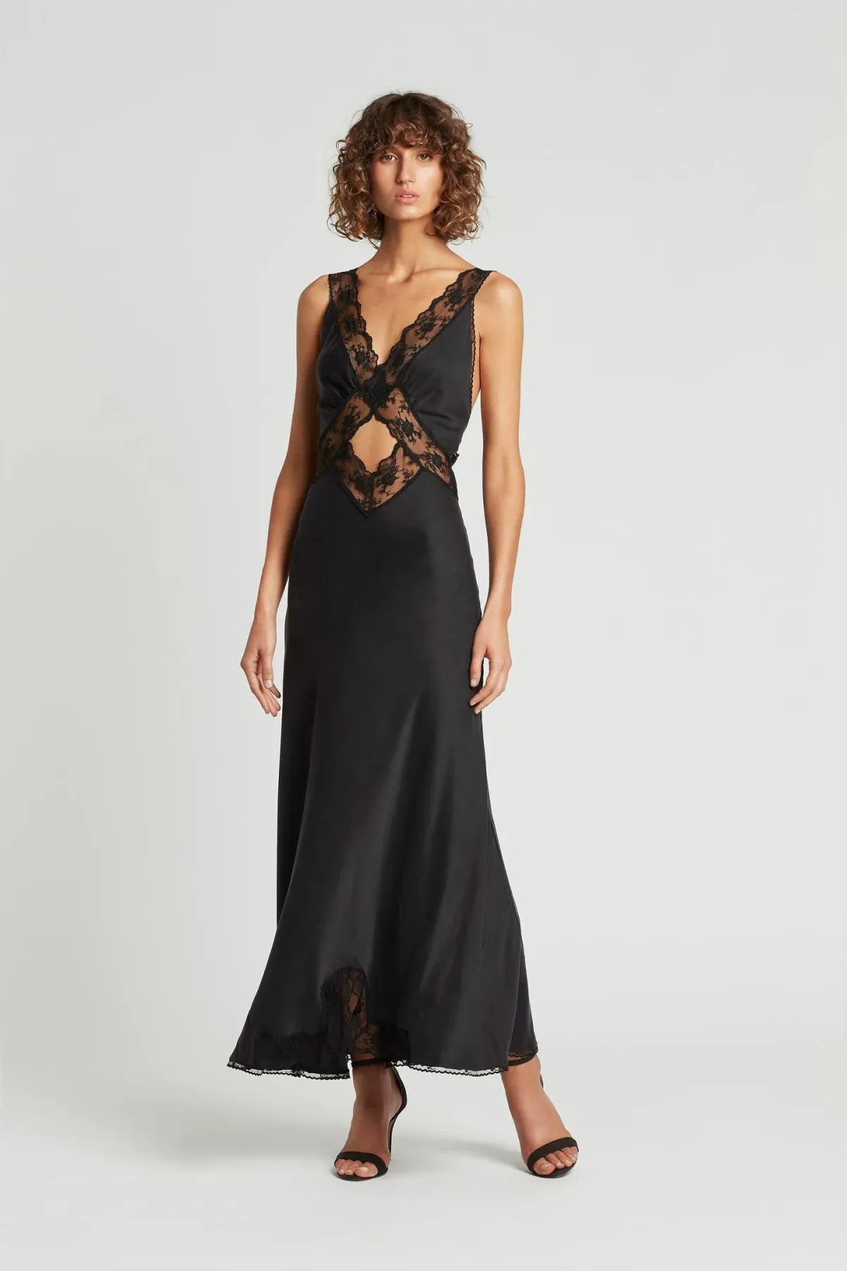Sir  the Label Aries Cut Out Gown in Black Size 3 / AU 12 for rent on The Volte - main image