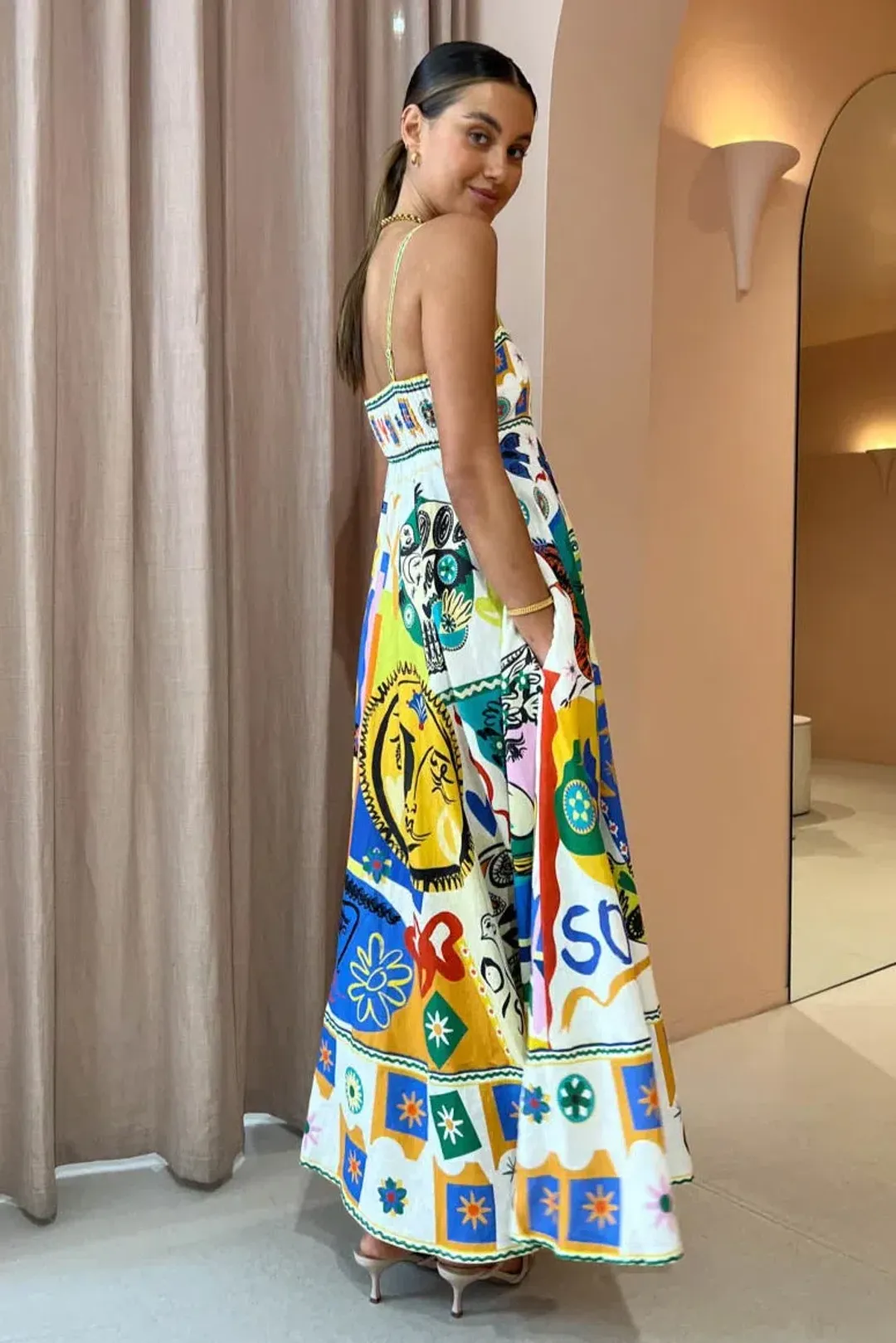 Alemais Soleil Sundress Multi Size 8 for rent on The Volte - main image