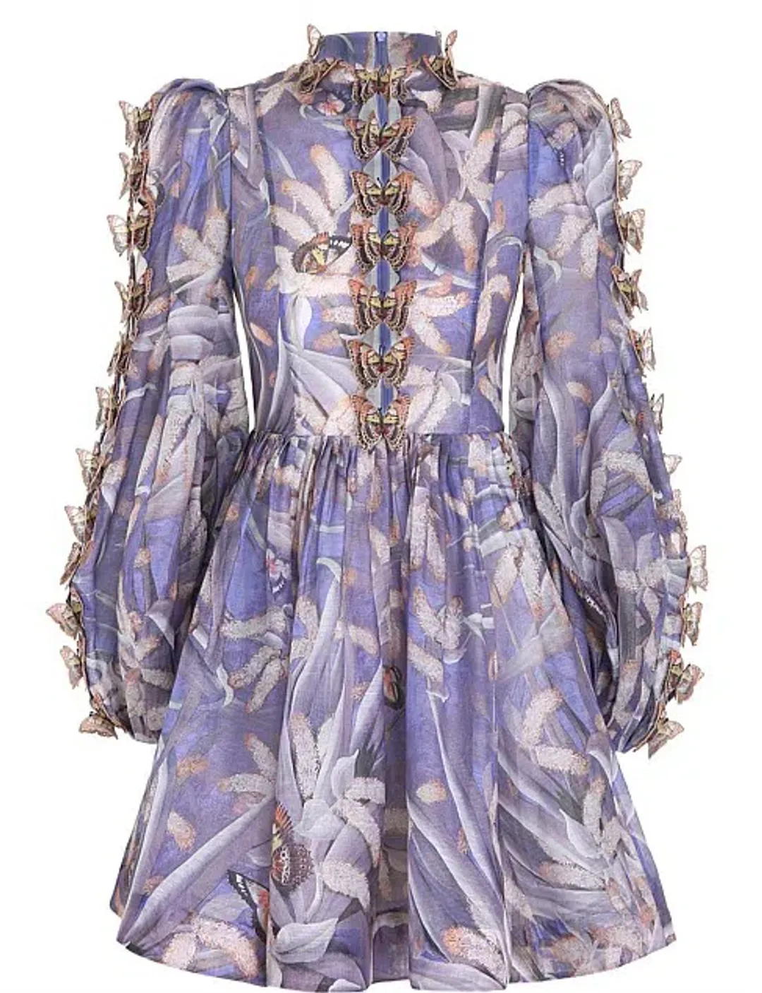 Zimmermann The Botanica Butterfly Mini Dress In Pandanus Size 0/Au 8  for rent on The Volte - main image