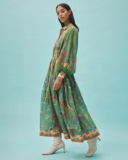 Alemais Birdie Green Shirtdress With Sleeves Size AU 10 for rent on The Volte - image 3