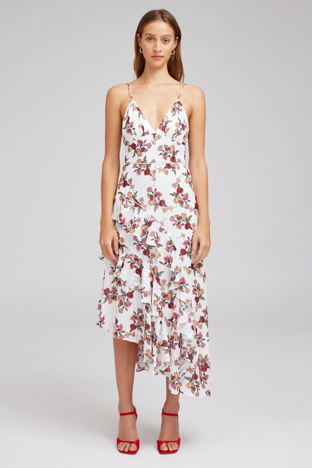 KEEPSAKE Serenity Midi Dress Porcelain Vine for rent on The Volte - main image