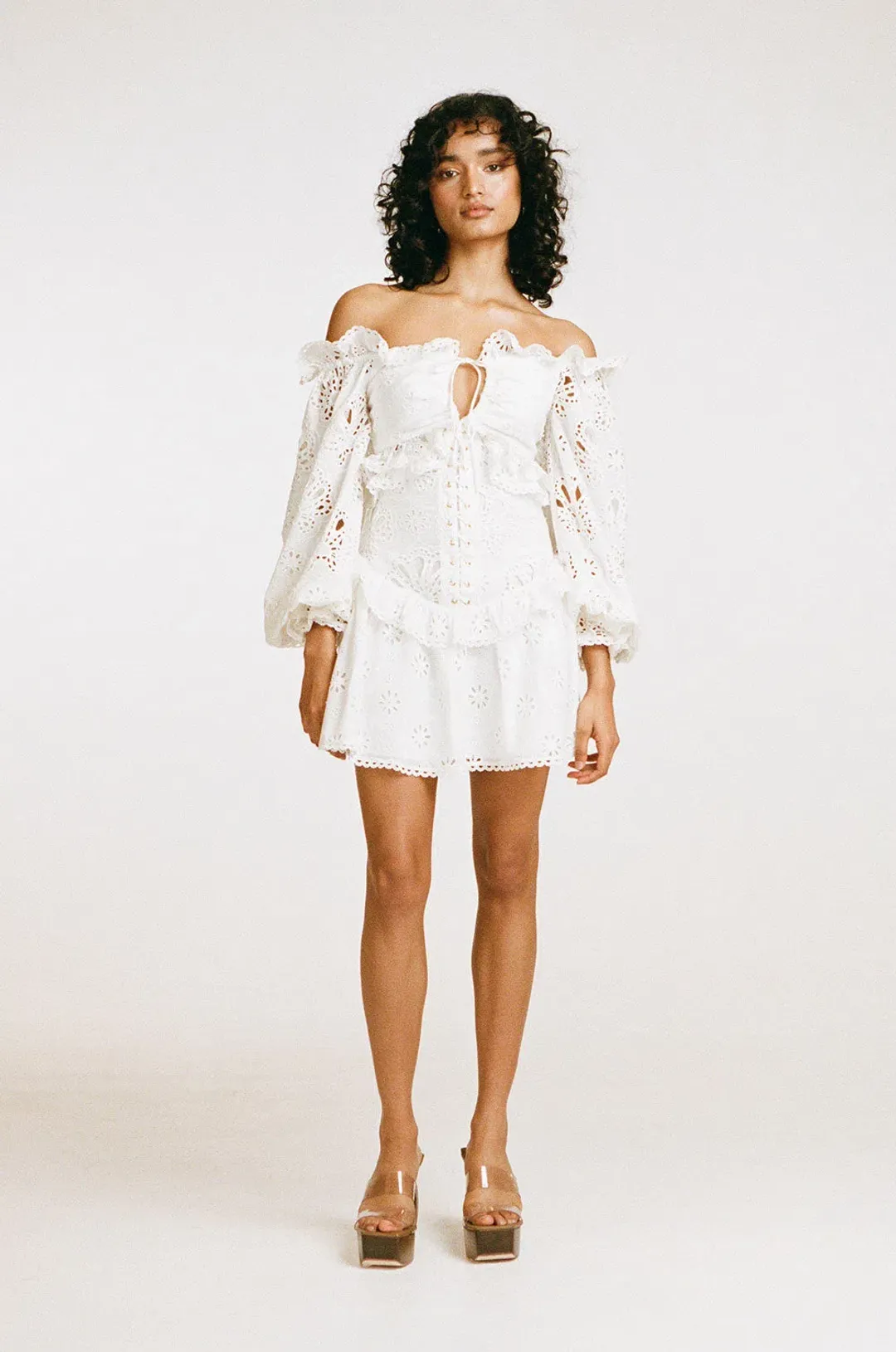 Zaco Moulin Mini Dress White Size XS / AU 6  for rent on The Volte - main image