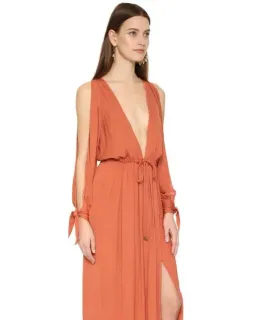 Bec & Bridge Shifting Sands Maxi Dress Rust Size 12 for rent on The Volte - image 2