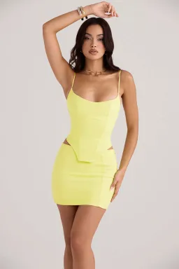 House of CB Flavia Sculpting Corset and Nisha Mini Skirt Set Neon Size XS / AU 6 for rent on The Volte - image 2