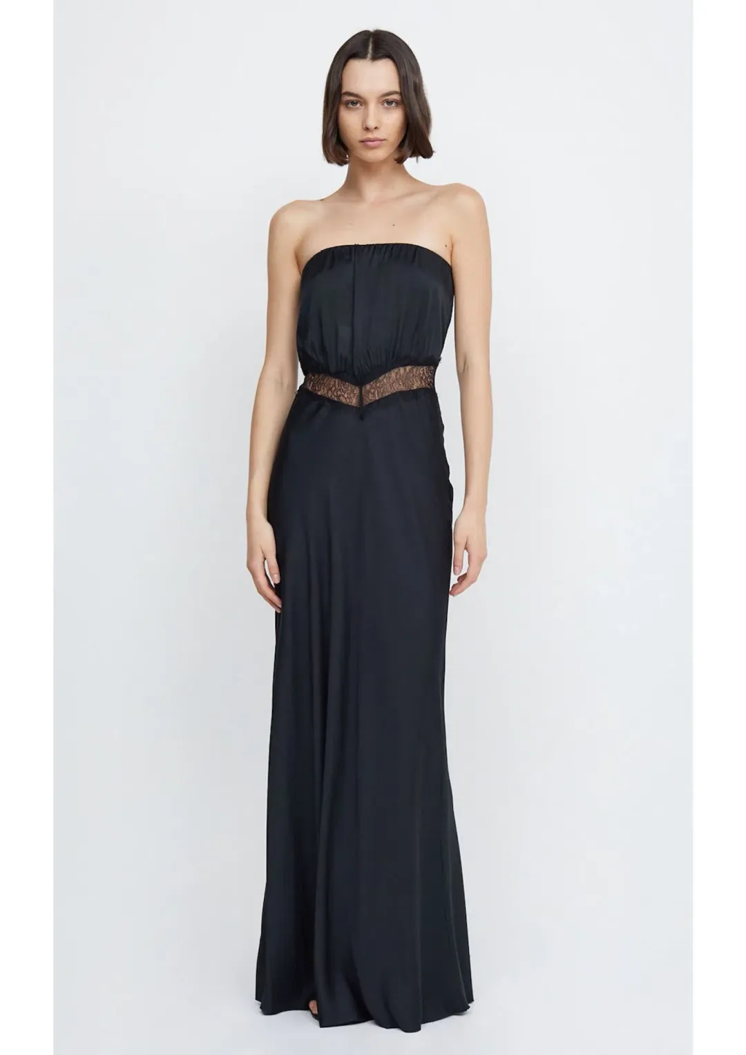 Bec & Bridge Spencer Lace Strapless Maxi Dress Black Size M / AU 10 for rent on The Volte - main image