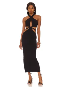 Cult Gaia Aziza Midi Dress Black Size 6 for rent on The Volte - image 1