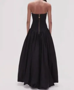 Aje Violette Bubble Hem Maxi Dress Black Size 6 for rent on The Volte - image 2