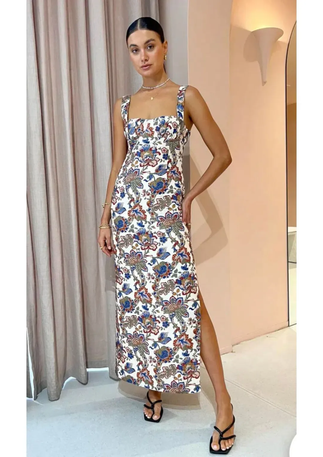 Sir the Label Bettina Midi Dress Wiltshire Floral Size 6 for rent on The Volte - main image