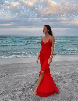 Rat & Boa Cecelia Maxi Dress Red Size 6 for rent on The Volte - image 1