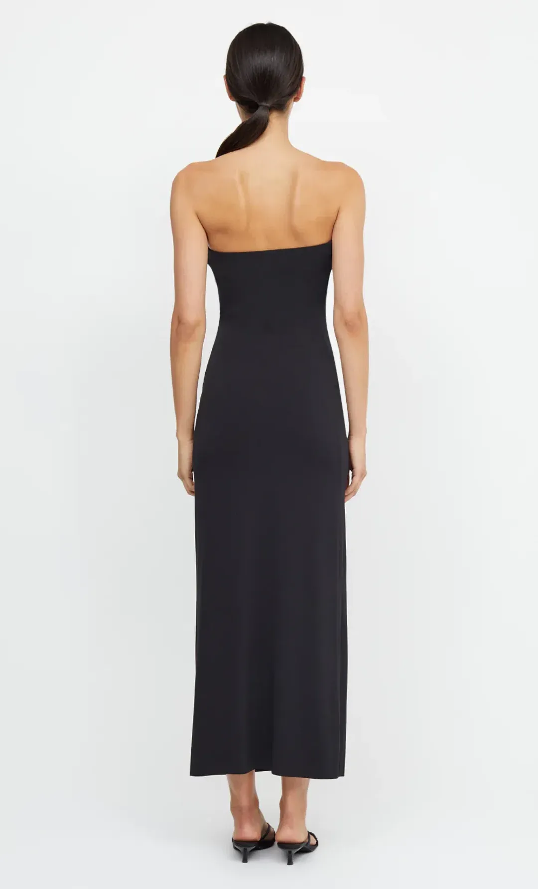 Bec & Bridge Myla Strapless Midi Dress Black Size 12  for rent on The Volte - main image
