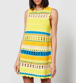 Ganni x Coggles Crocheted Mini Dress Multi Size S / AU 8 for rent on The Volte - image 2