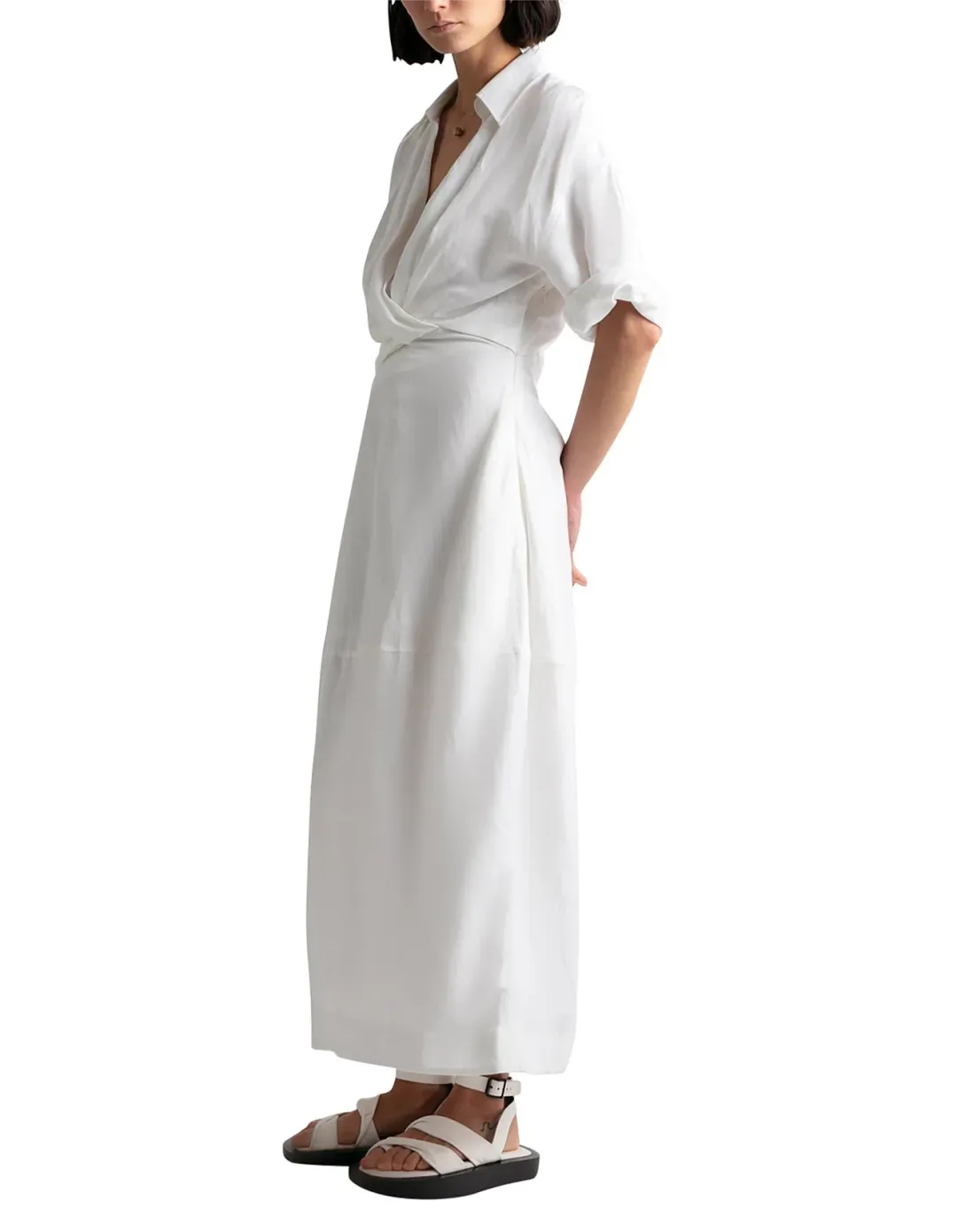 Camilla and Marc Marina Midi Dress White Size 8 for rent on The Volte - main image