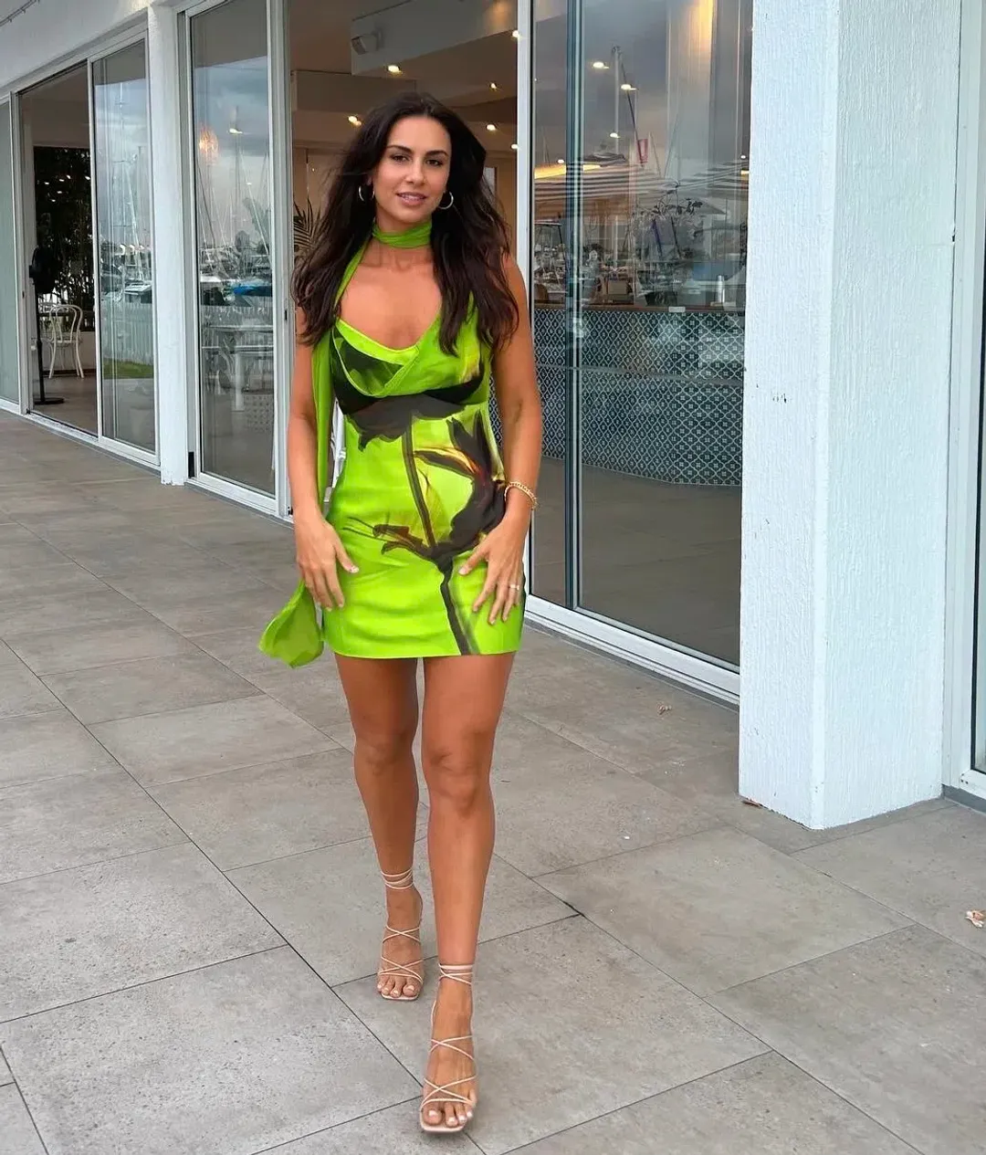 Rat & Boa Orisha Dress Green Floral Print Size 10 for rent on The Volte - main image