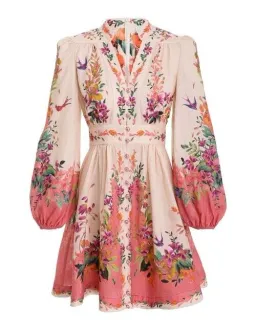 Zimmerman Tropicana Plunge Mini Dress Floral Size 1/AU 10 for rent on The Volte - image 3