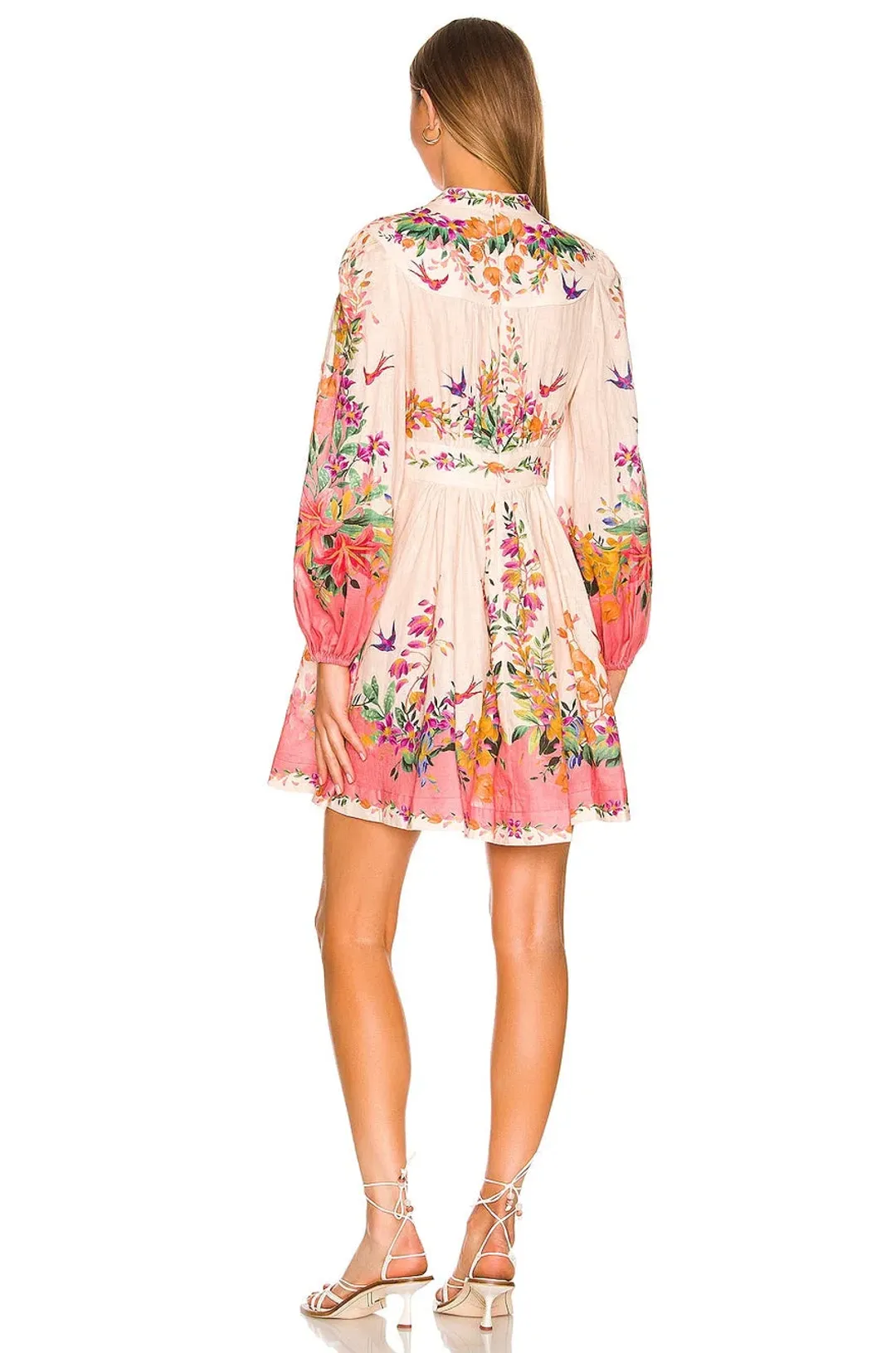 Zimmerman Tropicana Plunge Mini Dress Floral Size 1/AU 10 for rent on The Volte - main image